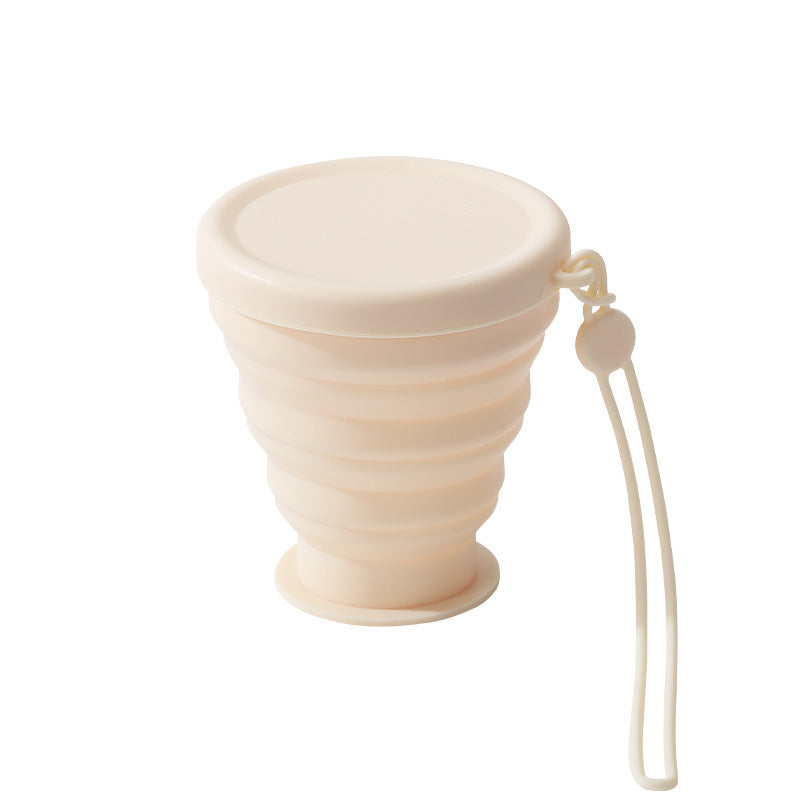 Silicone Collapsible Travel Cup with Lid & Lanyard - Image 2