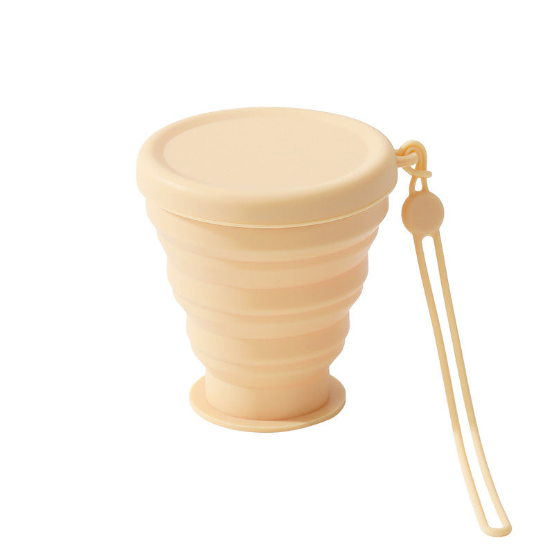 Silicone Collapsible Travel Cup with Lid & Lanyard - Image 4