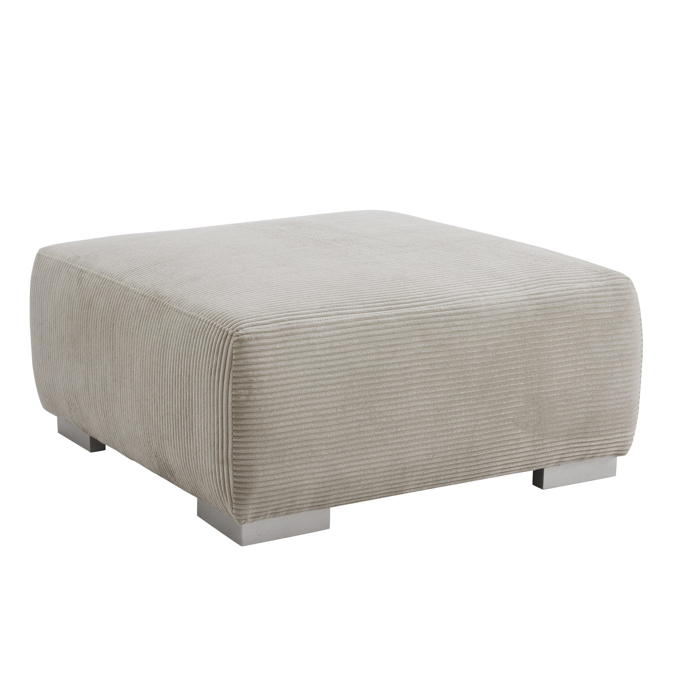 Birkdale Left-Hand Facing Corner Sofa With Footstool, Mocha Cord - Image 4